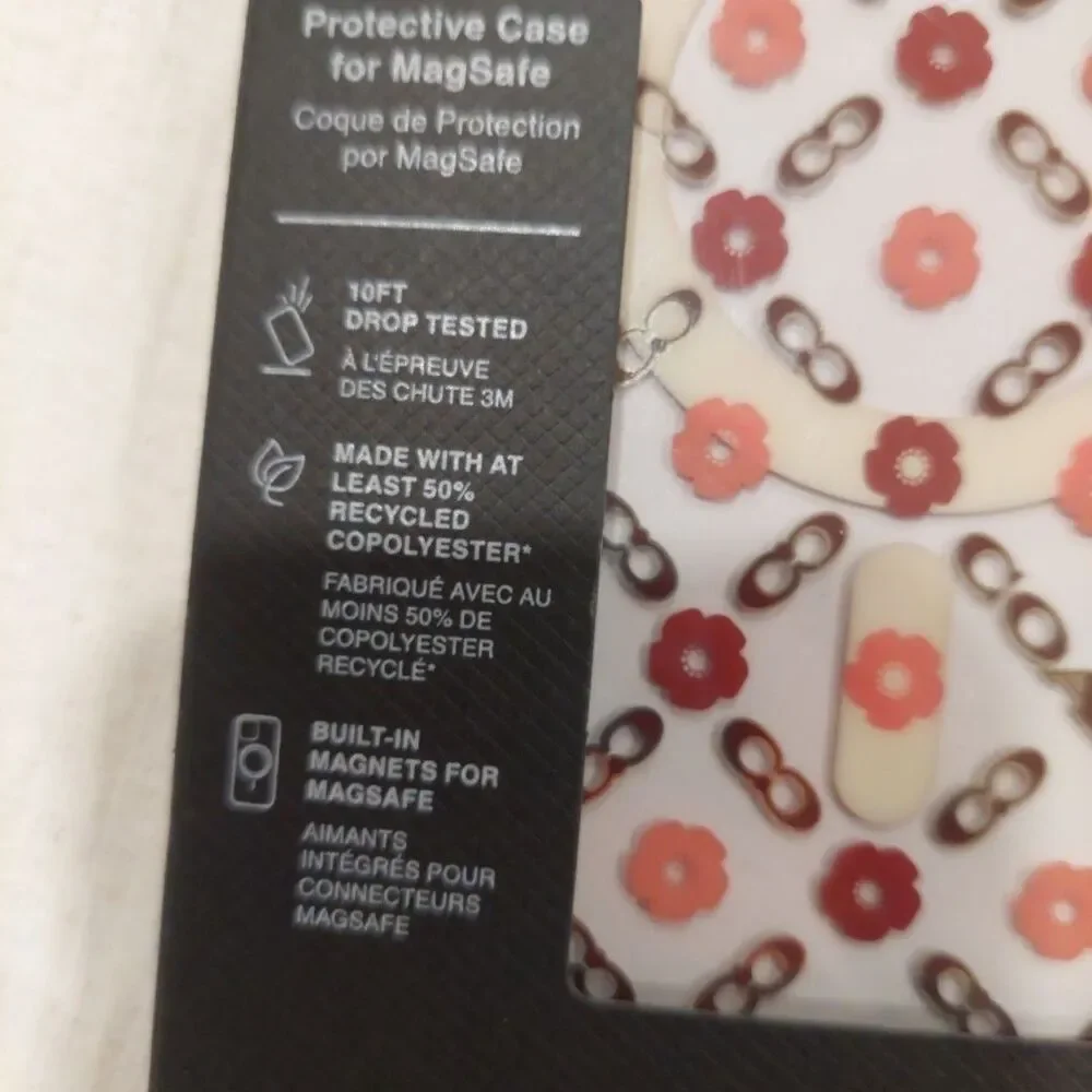 COACH iPhone 15 PRO Phone Case Compatible with MagSafe in Tea Rose